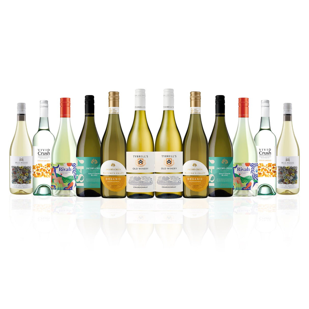 Mixed Aussie White Wine Dozen feat. Tyrrell's Old Winery Chardonnay (12 Bottles)