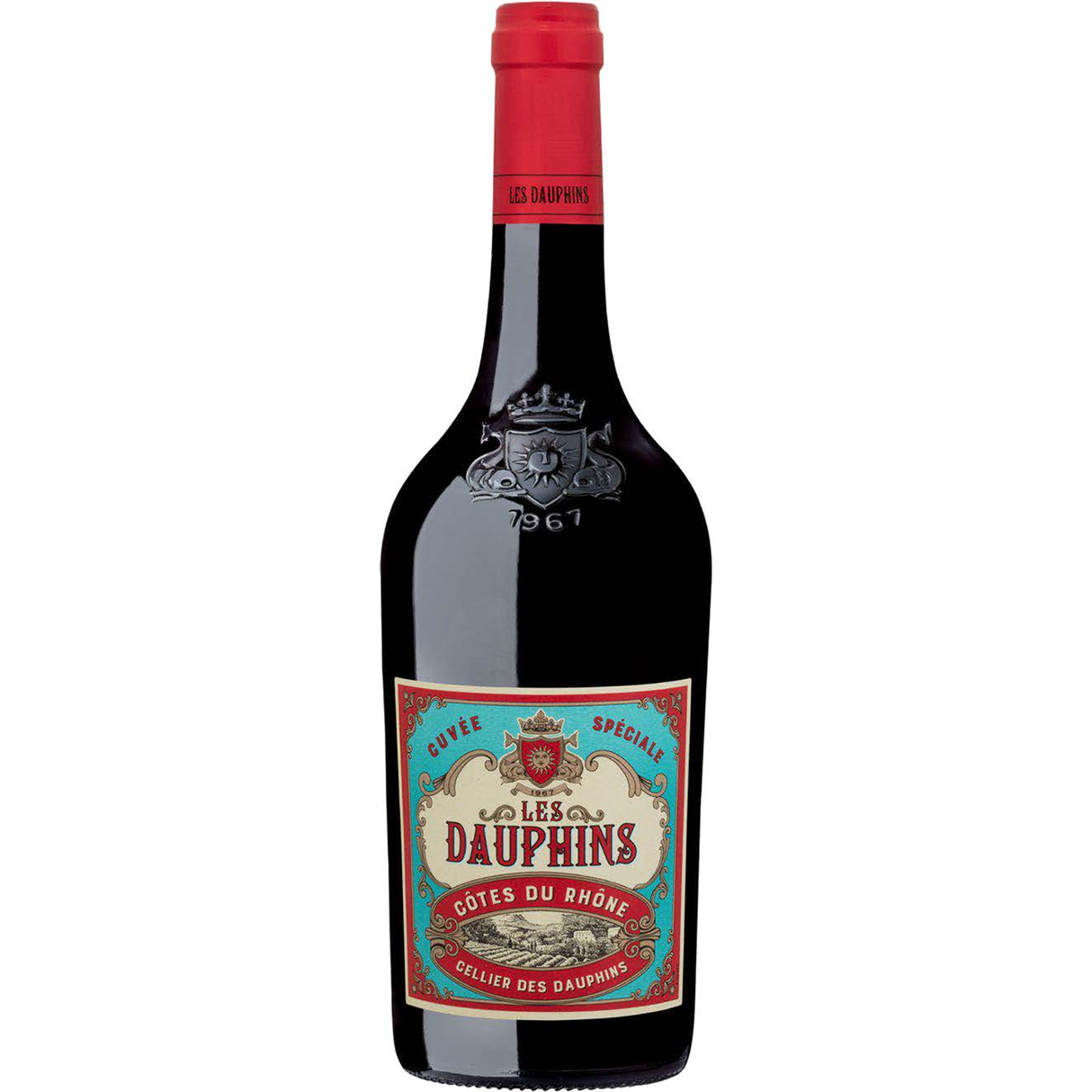 Cellier des Dauphins 'Les Dauphins' Cotes du Rhone Rouge 2021 (12 bottles)