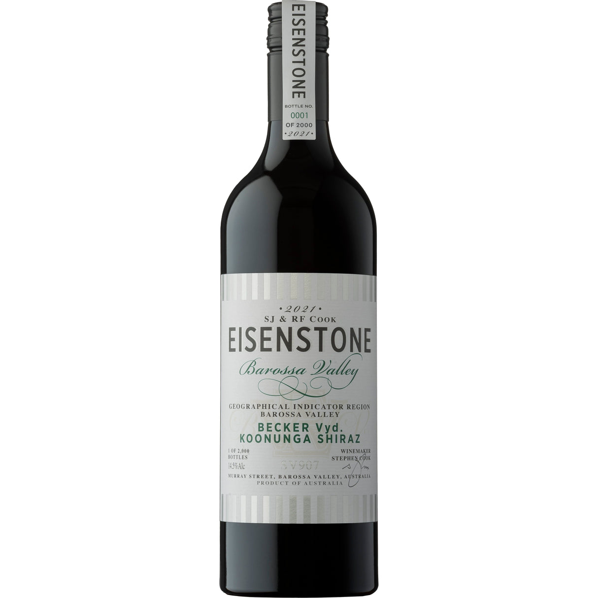 Eisenstone 'Becker Vineyard Koonunga' Shiraz SV907 2022 (6 bottles)