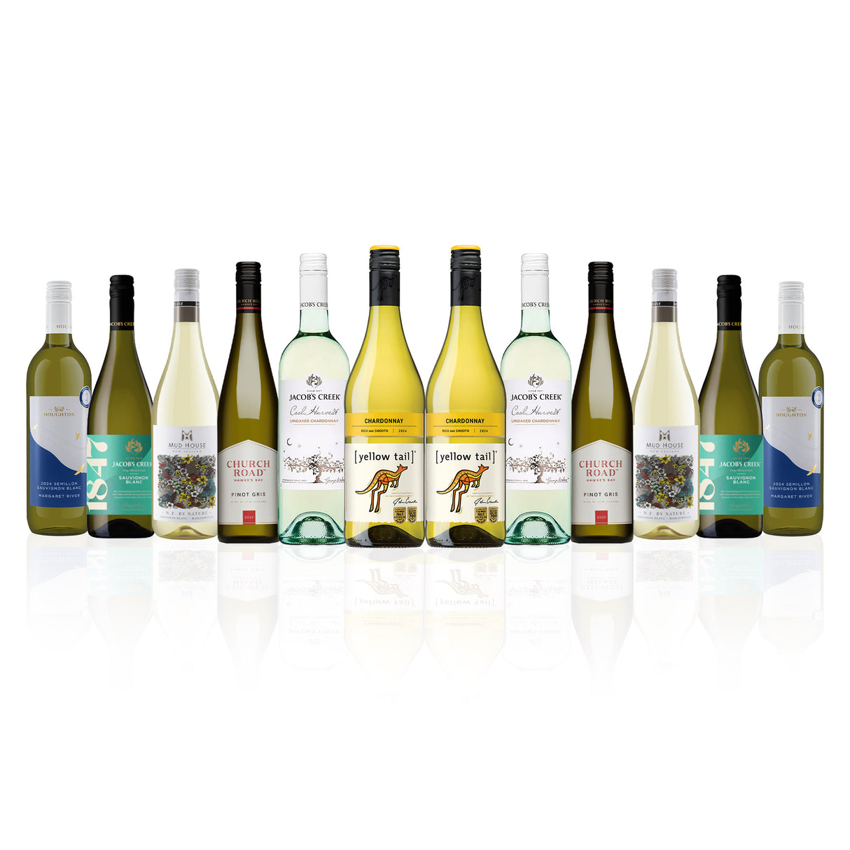 Aussie Mixed Whites featuring Yellowtail Chardonnay (12 Bottles)