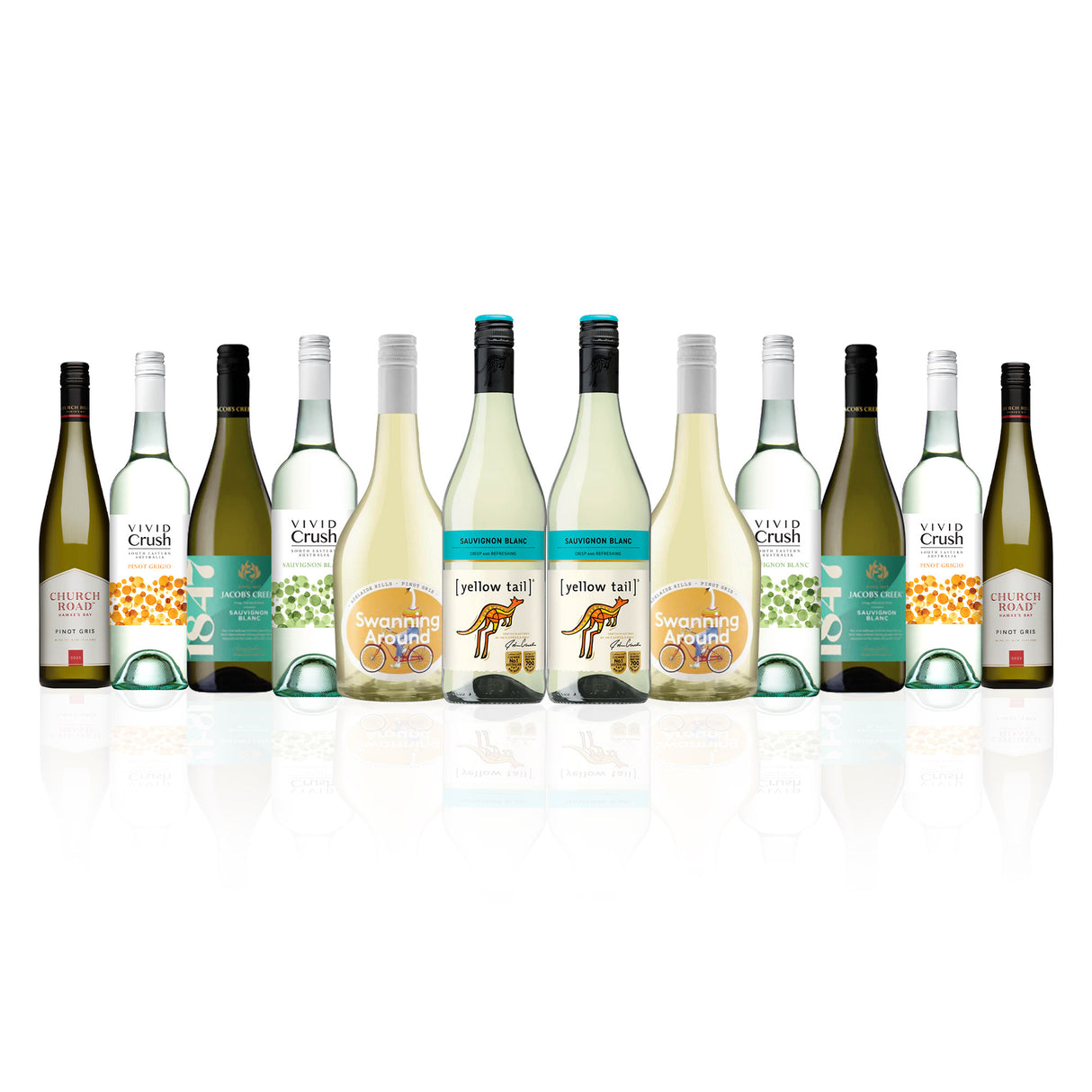 Aussie Mixed Whites featuring Yellowtail Sauvignon Blanc (12 Bottles)