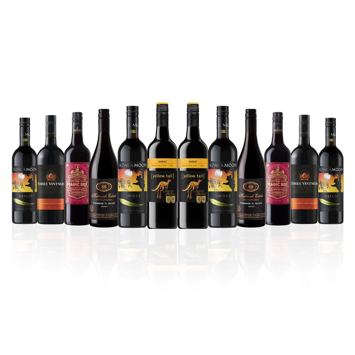 Favourite Mixed Reds featuring Yellowtail Shiraz (12 Bottles)
