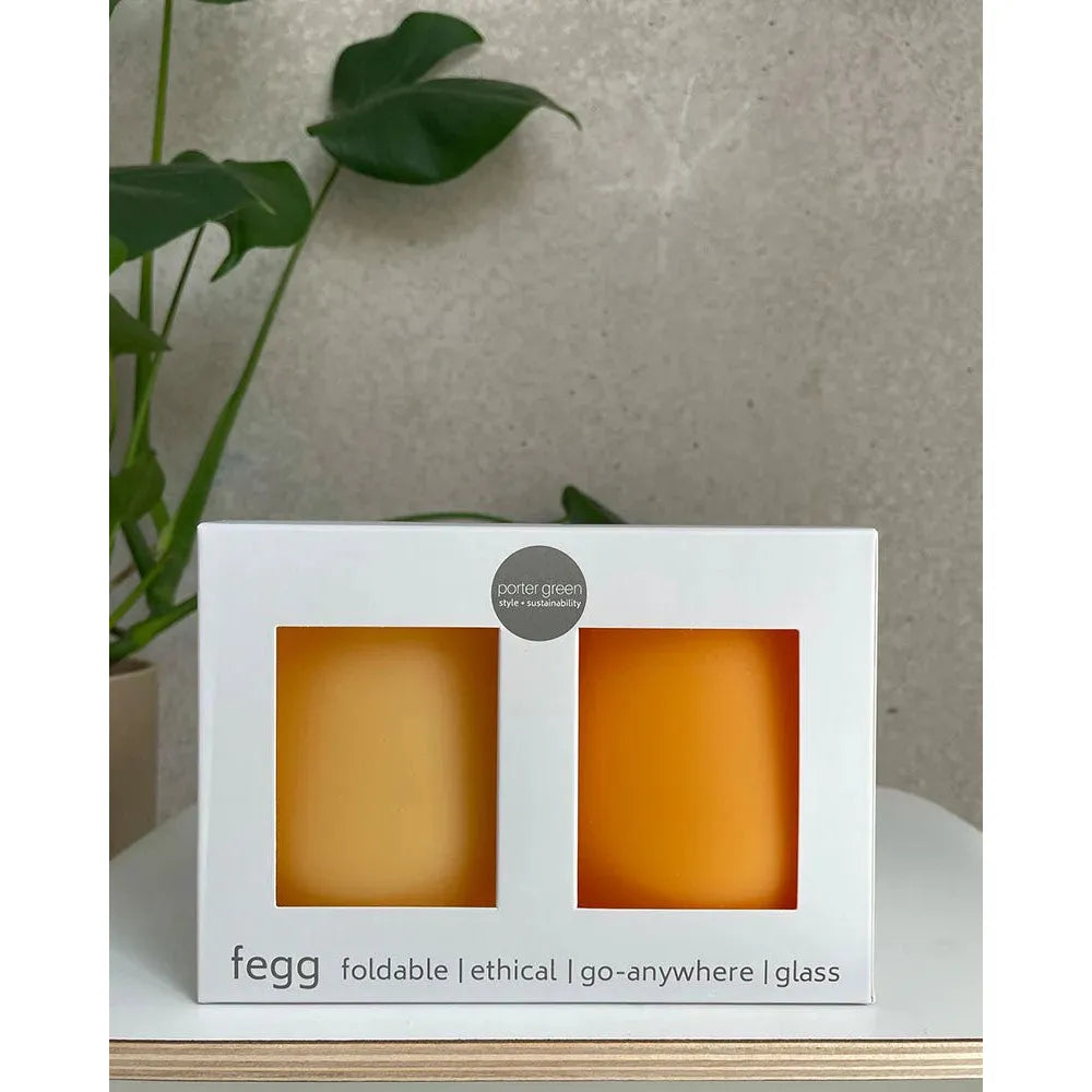 Porter Green Buttermilk + Sunflower | Fegg | Silicone Unbreakable Glasses