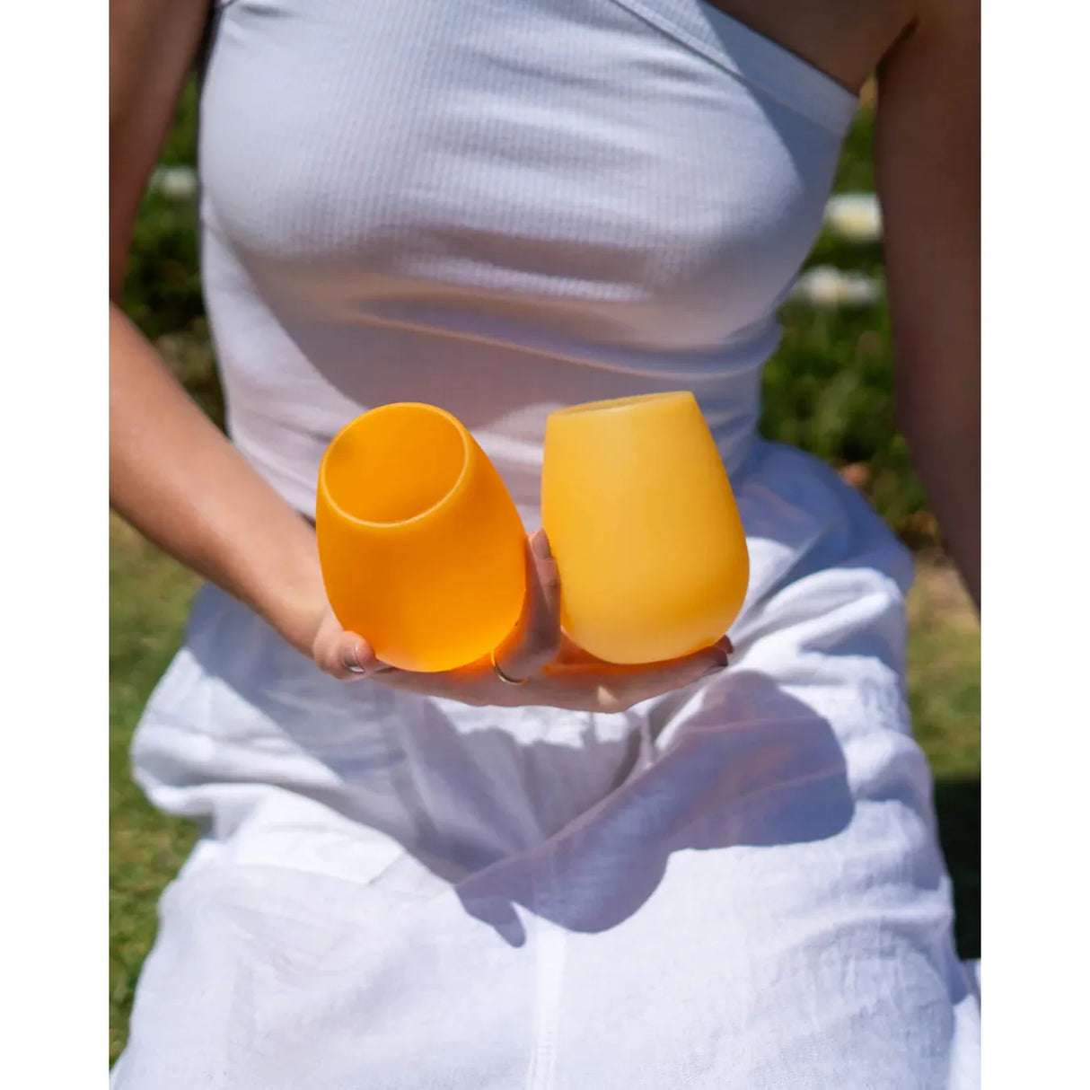 Porter Green Buttermilk + Sunflower | Fegg | Silicone Unbreakable Glasses