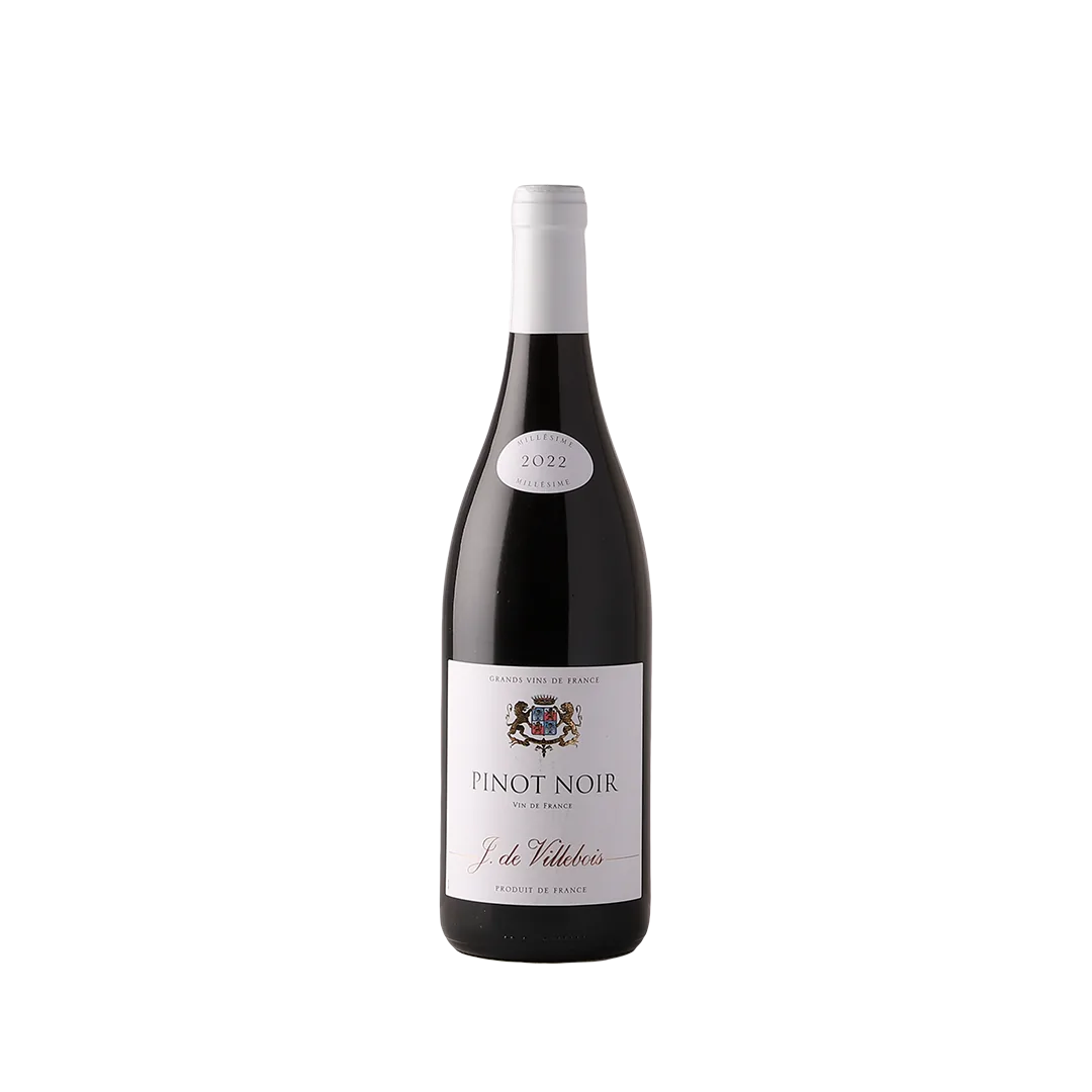 J. de Villebois Vin de France Pinot Noir,  Loire Valley 2022 (12 bottles)