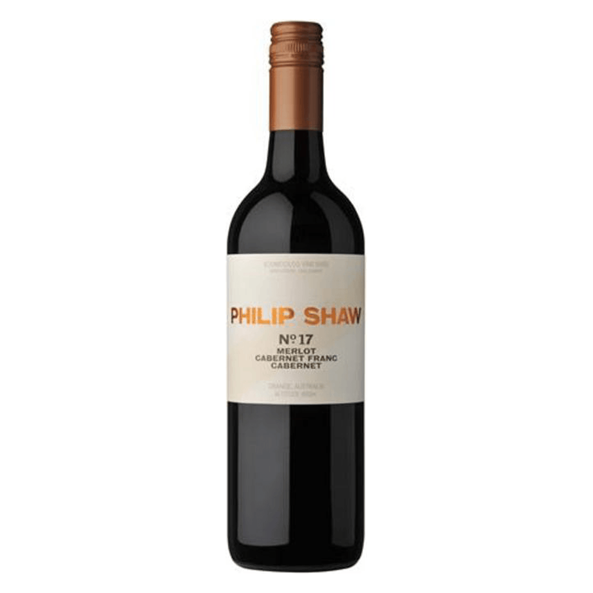 Philip Shaw No. 17 Merlot Cabernet Franc Cabernet, Orange 2024 (12 bottles)