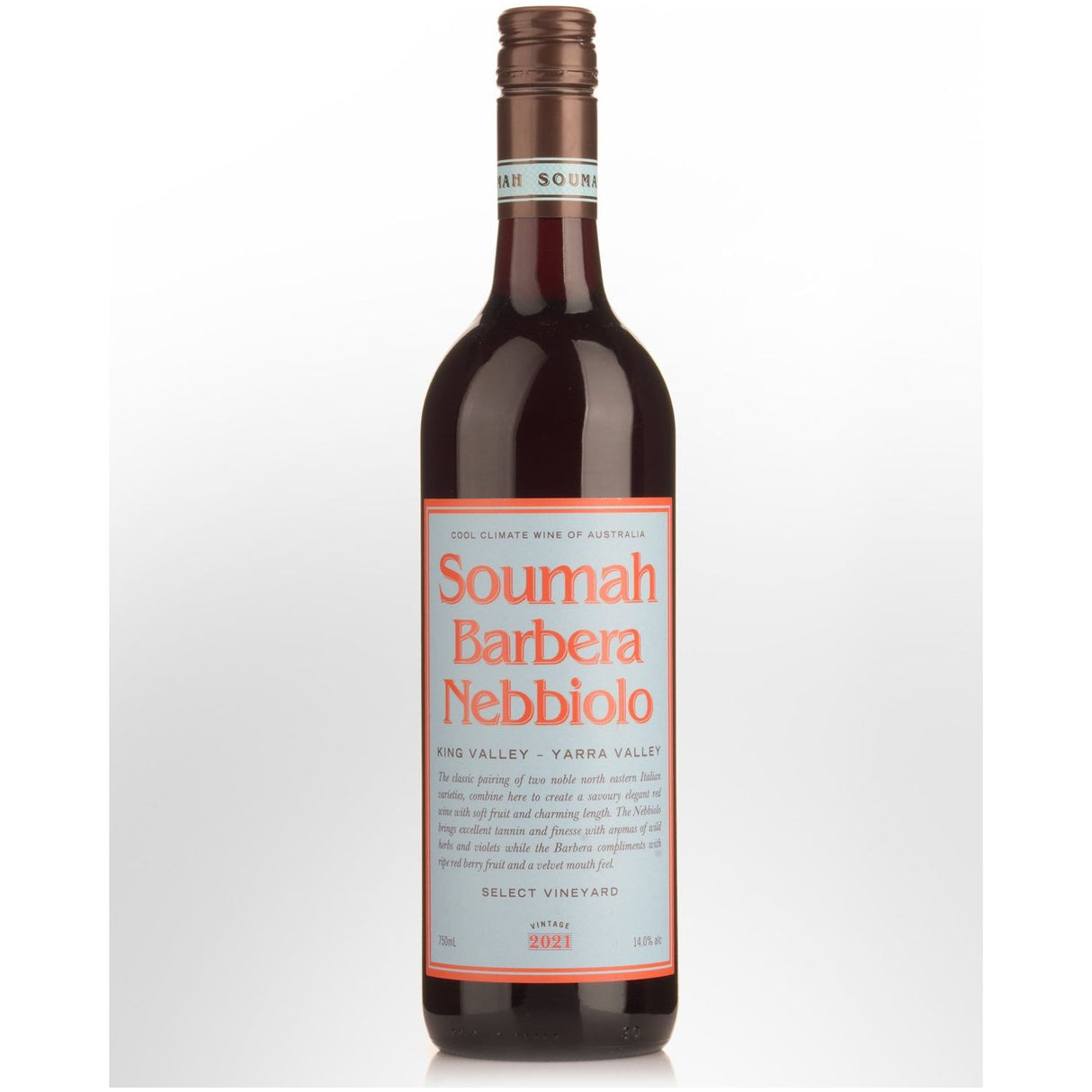 Soumah D'Soumah Range' Barbera Nebbiolo, King Valley & Yarra Valley 2023 (12 bottles)