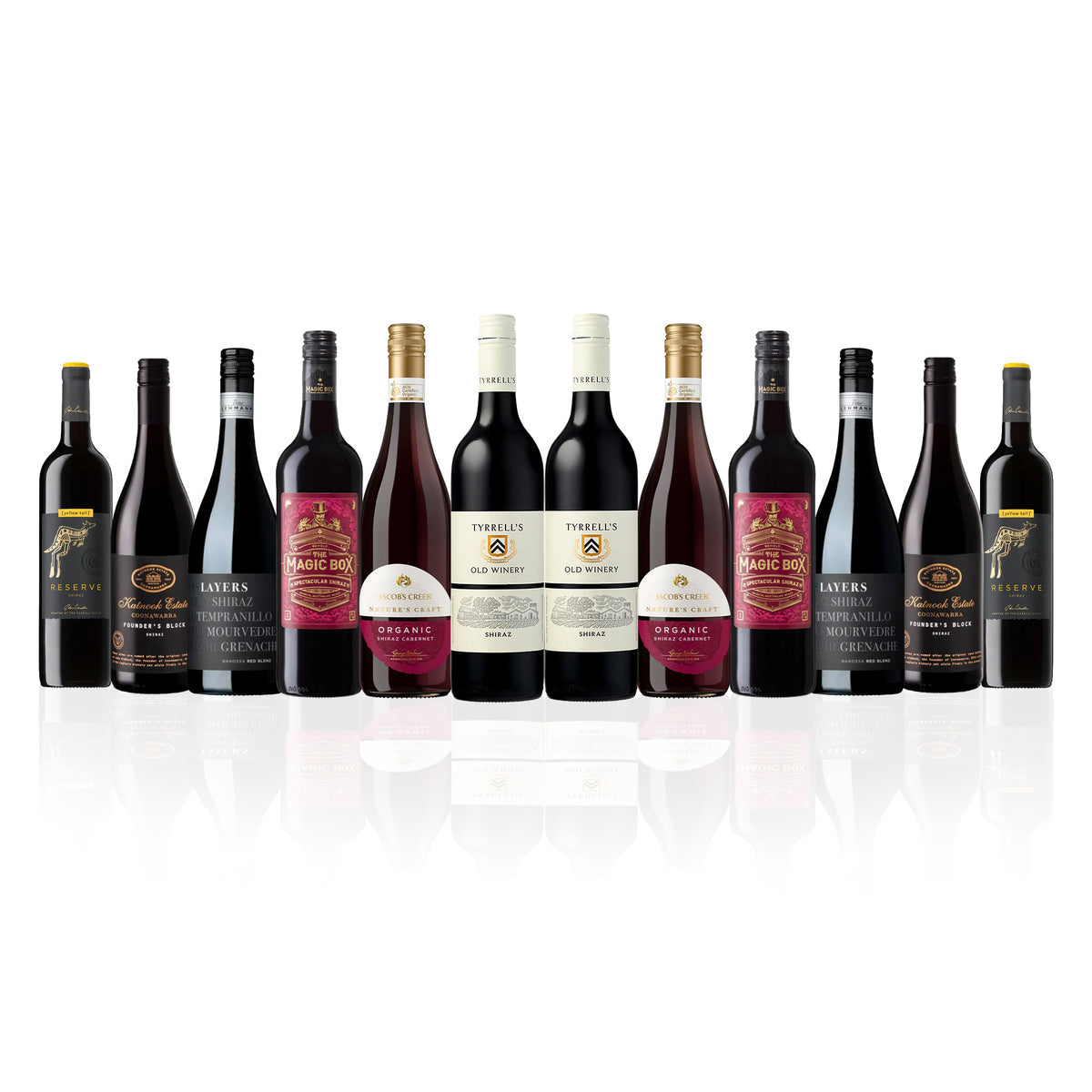 Mixed Aussie Red Dozen feat. Tyrrell's Old Winery Shiraz (12 Bottles)