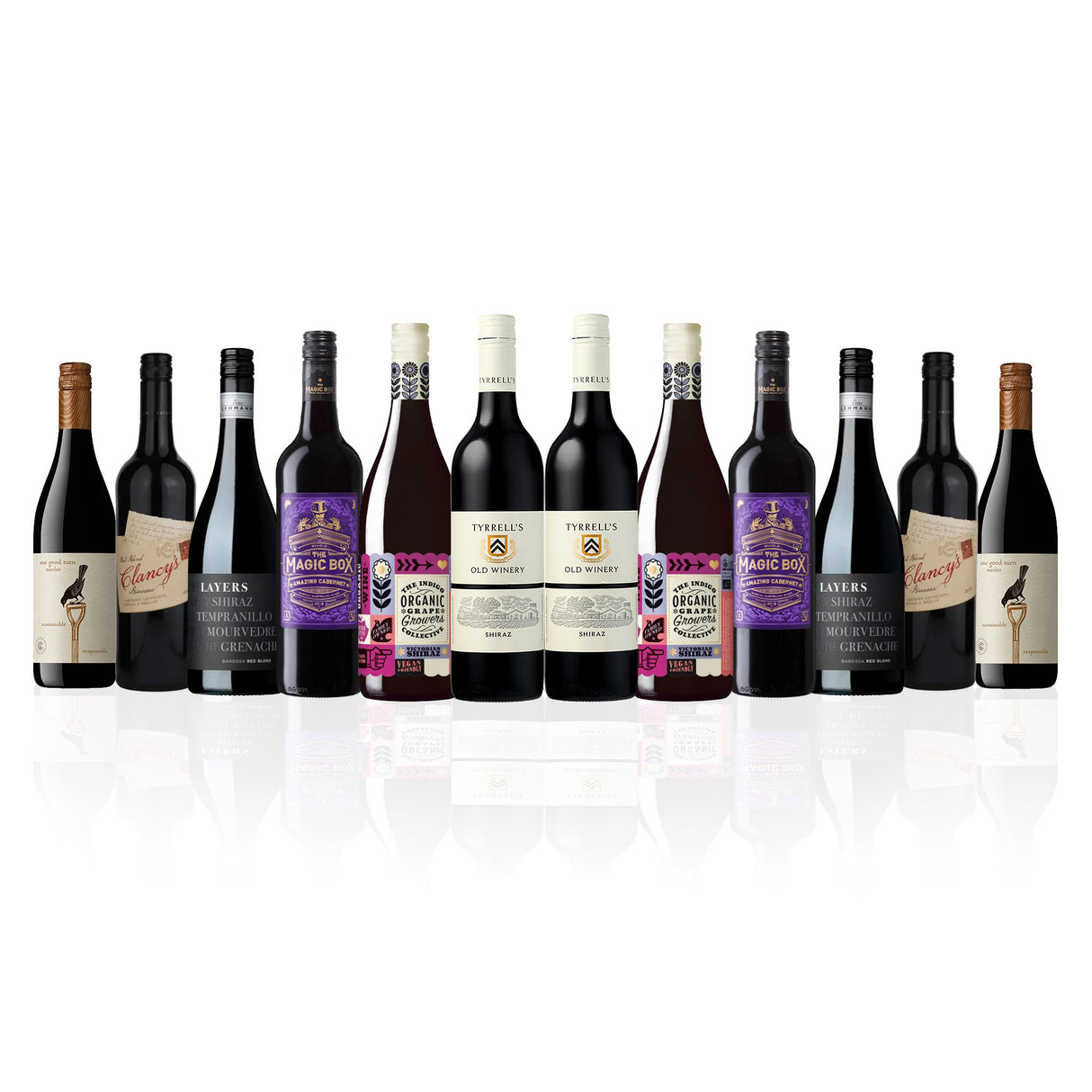 Mixed Aussie Red Dozen feat. Tyrrell's Old Winery Shiraz (12 Bottles)