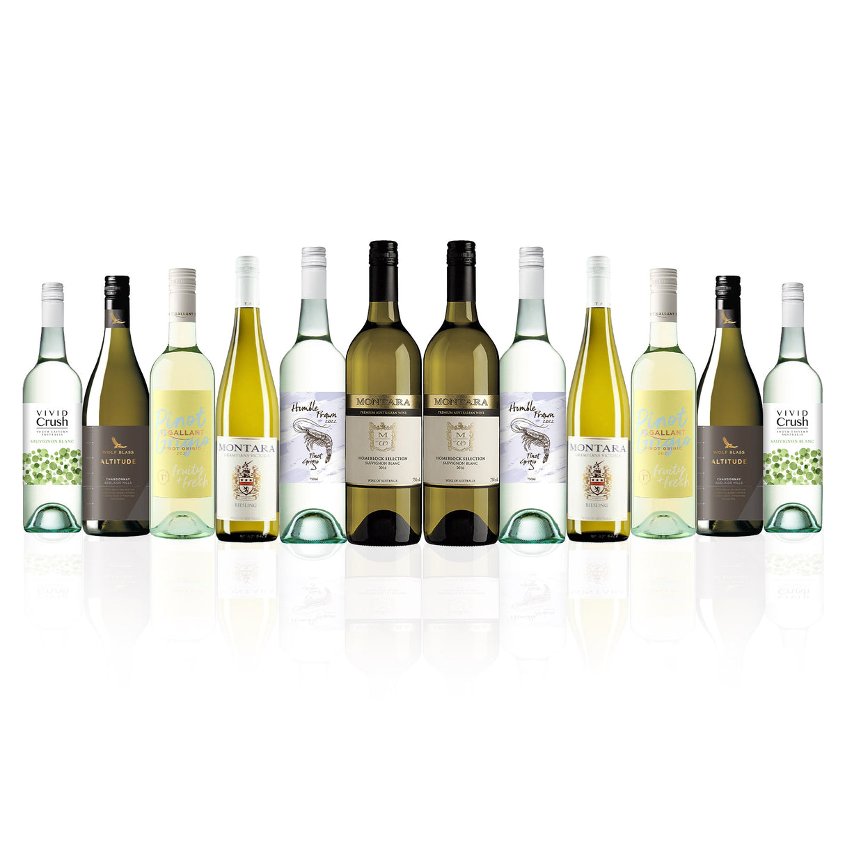 Premium Mixed Aussie White Wine Dozen 8.0 (12 bottles)