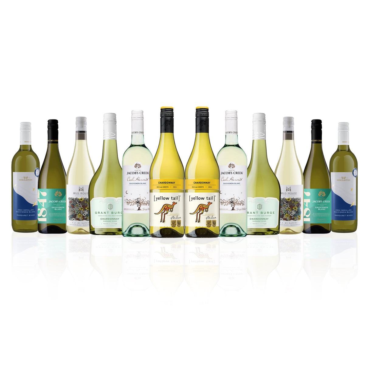 Aussie Mixed Whites featuring Yellowtail Chardonnay (12 Bottles)