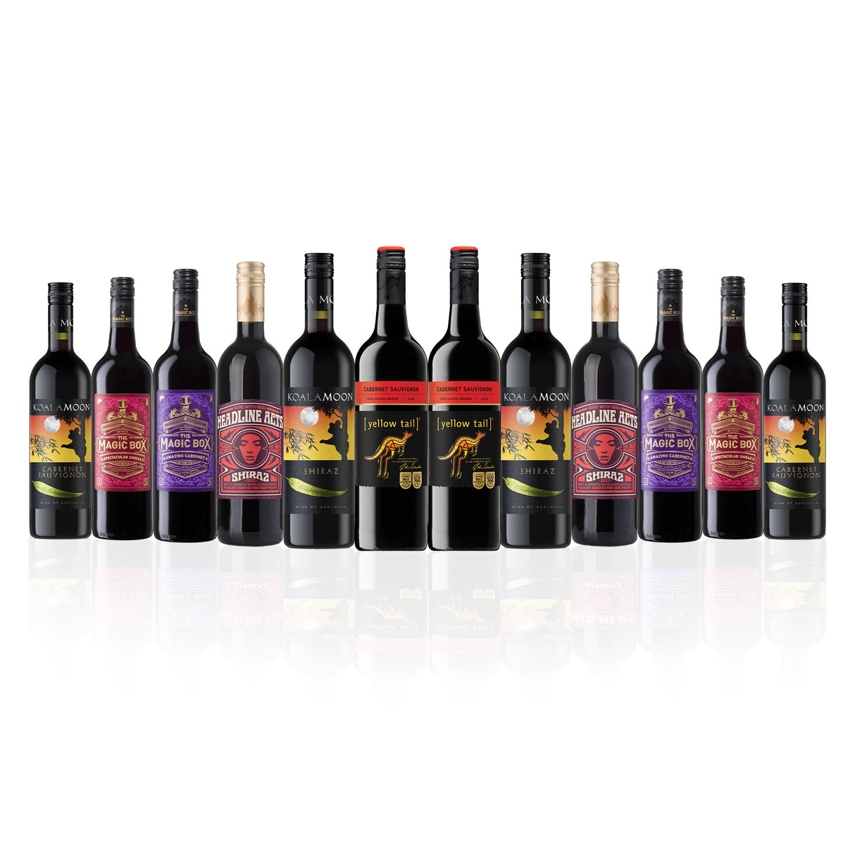 Aussie Mixed Reds featuring Yellowtail Cabernet (12 Bottles)