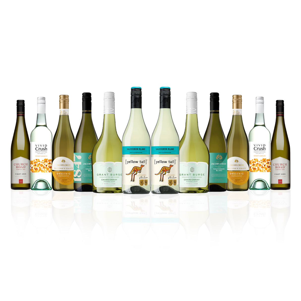 Aussie Mixed Whites featuring Yellowtail Sauvignon Blanc (12 Bottles)