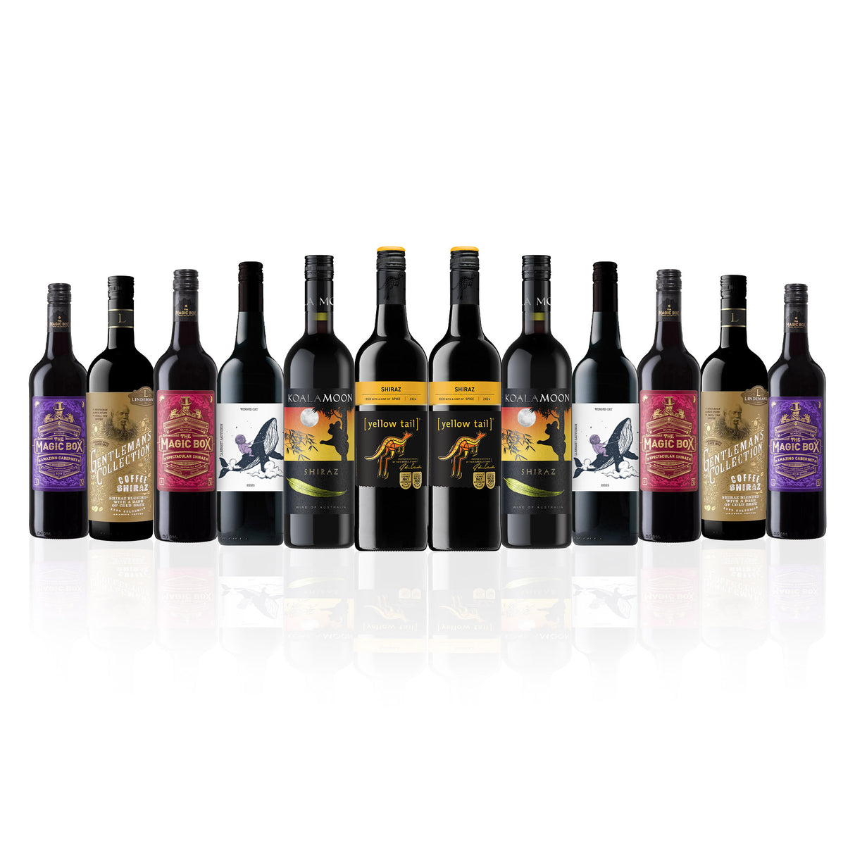 Aussie Mixed Reds featuring Yellowtail Shiraz (12 Bottles)