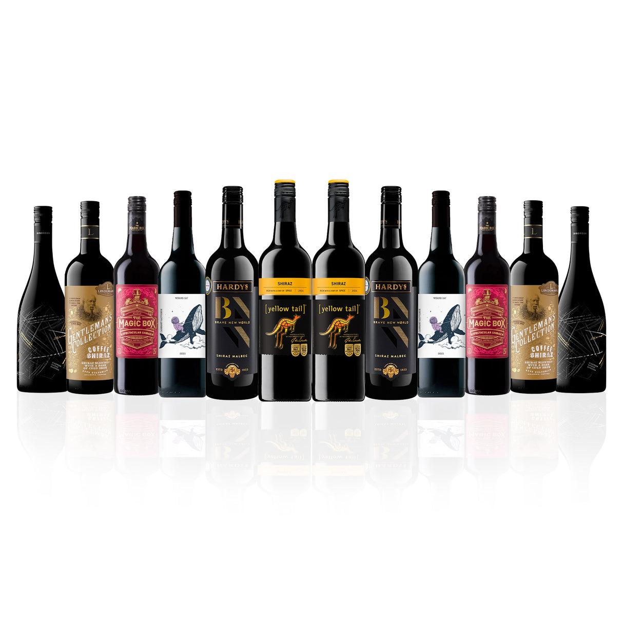 Aussie Mixed Reds featuring Yellowtail Shiraz (12 Bottles)