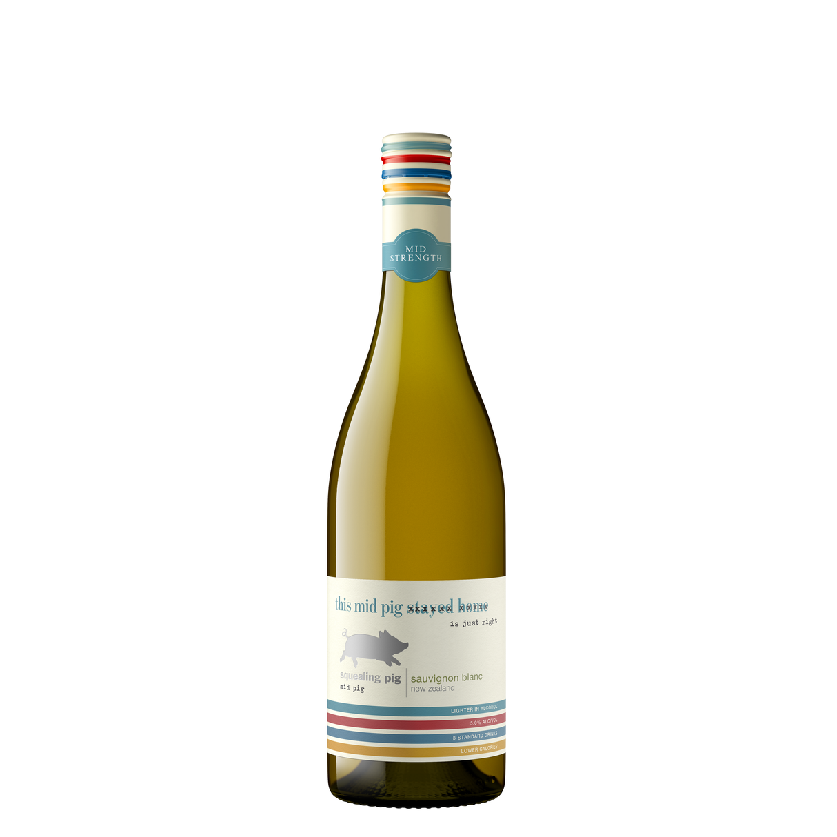 Squealing Pig Mid Strength Sauvignon Blanc  (12 Bottles)