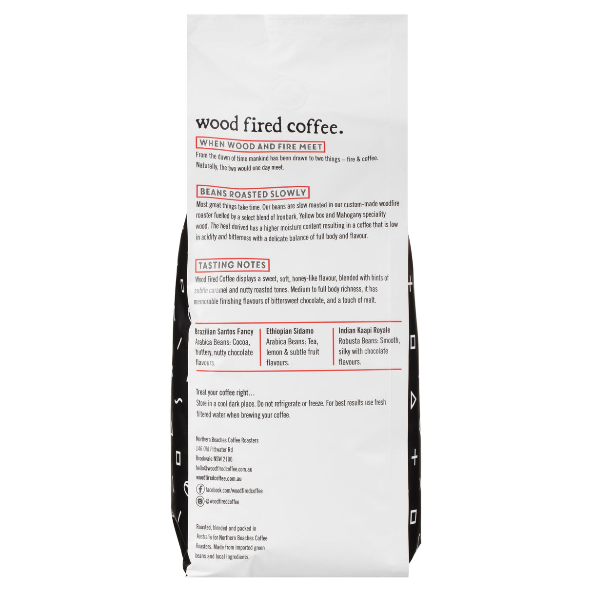 Wood Fired Coffee Beans - 1kg Bag